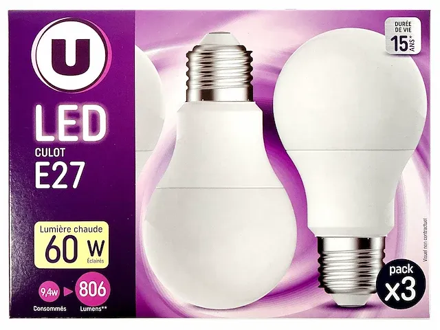 Energetic - led-lamp e27 3-pack (198x) - afbeelding 2 van  5