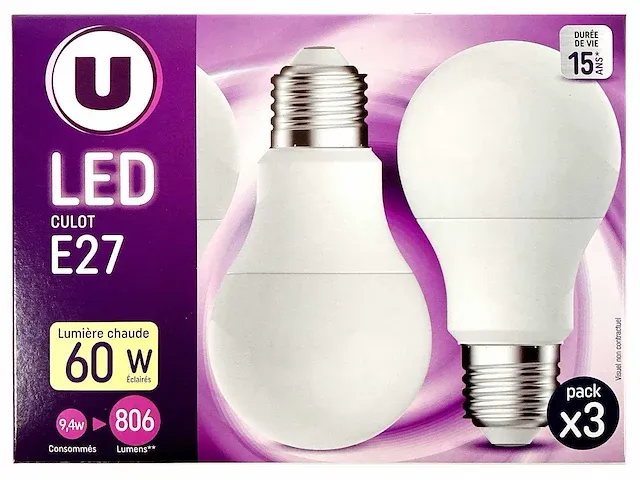 Energetic - led-lamp e27 3-pack (198x) - afbeelding 1 van  5