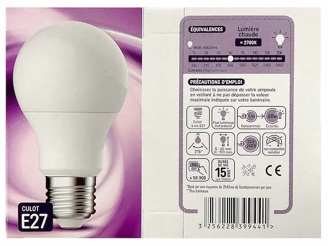 Energetic - led-lamp e27 3-pack (60x) - afbeelding 3 van  5