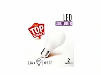 Energetic - standaard mat led lamp e27 2-pack (80x)