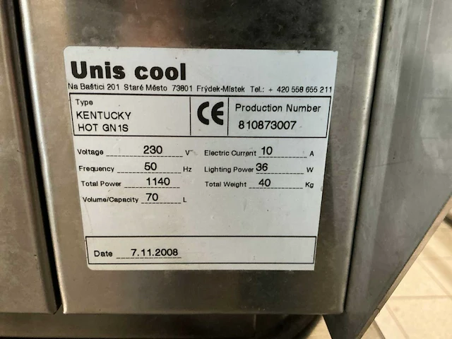 Engelen-heere kentucky hot gn1s warmhoudvitrine - afbeelding 6 van  6