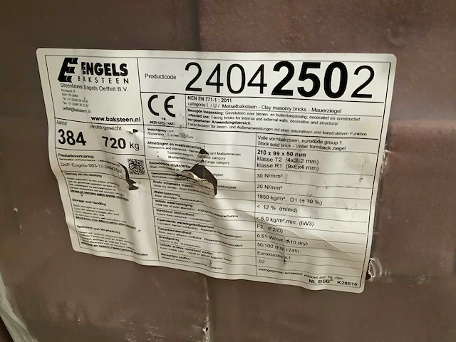 Engels dop engels bakstenen (650x) - afbeelding 2 van  2
