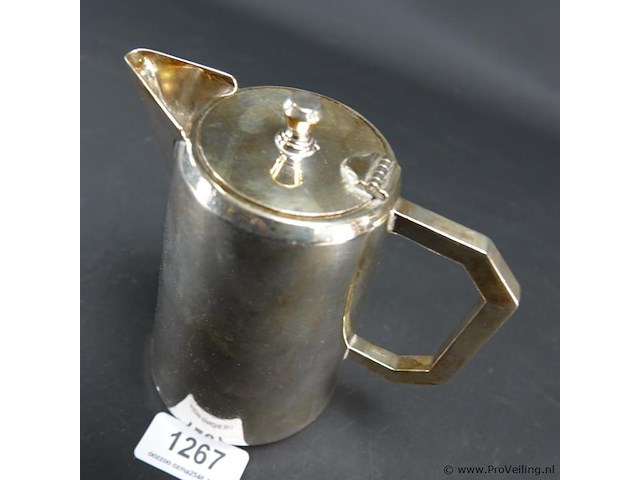 Engelse verzilverde theepot - afbeelding 2 van  5