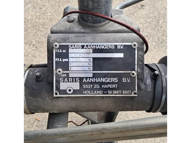 Enkelassige huifaanhangwagen, saris, h200 - afbeelding 11 van  19