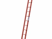 Enkele ladder met 10 sporten (glasvezelversterkte kunststof sporten) zarges, efa l 41253 - afbeelding 1 van  5