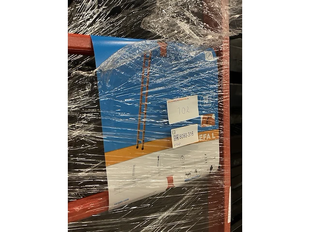 Enkele ladder met 10 sporten (glasvezelversterkte kunststof sporten) zarges, efa l 41253 - afbeelding 4 van  5