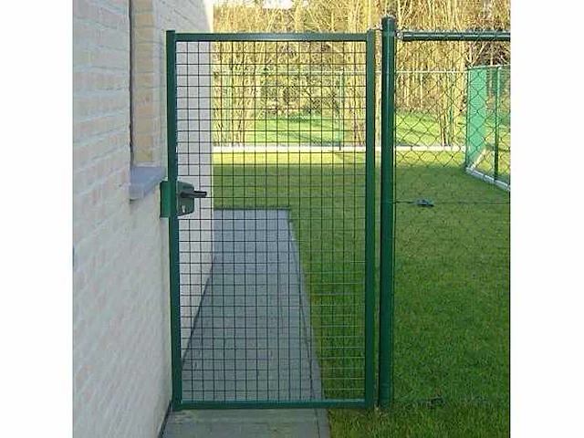 Enkele tuinpoort groen 100x150 cm - afbeelding 1 van  1