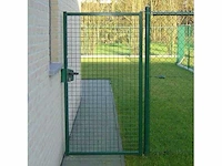 Enkele tuinpoort groen 100x180 cm - afbeelding 1 van  1
