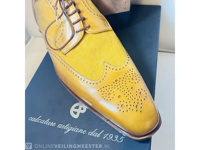 Enrico piaceri - linnen leder lente schoenen 'custom made' - afbeelding 2 van  5
