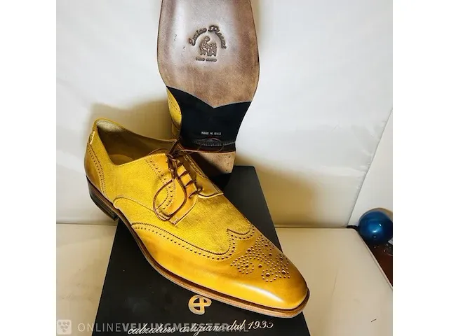 Enrico piaceri - linnen leder lente schoenen 'custom made' - afbeelding 3 van  5
