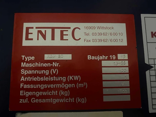 Entec kbp20 afvalpers - afbeelding 3 van  11