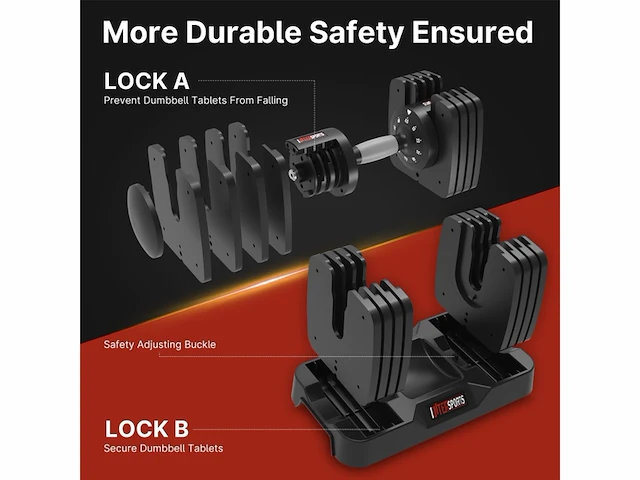 Entersports 2 pack verstelbare dumbbells 2 tot 18 kg snel verstelbaar ijzer - afbeelding 3 van  4