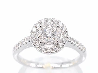 Entourage ring met briljant geslepen diamant
