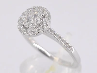Entourage ring met briljant geslepen diamant - afbeelding 6 van  11
