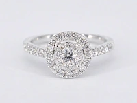 Entourage ring met briljant geslepen diamant - afbeelding 8 van  11