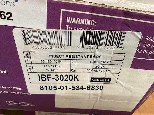 Envision 30 gallon afvalzak (270x) - afbeelding 3 van  5