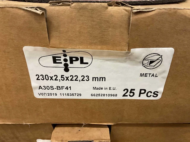 Epl metal a30 s-bf 230x2.5x22.23 slijpschijven (100x) - afbeelding 3 van  3