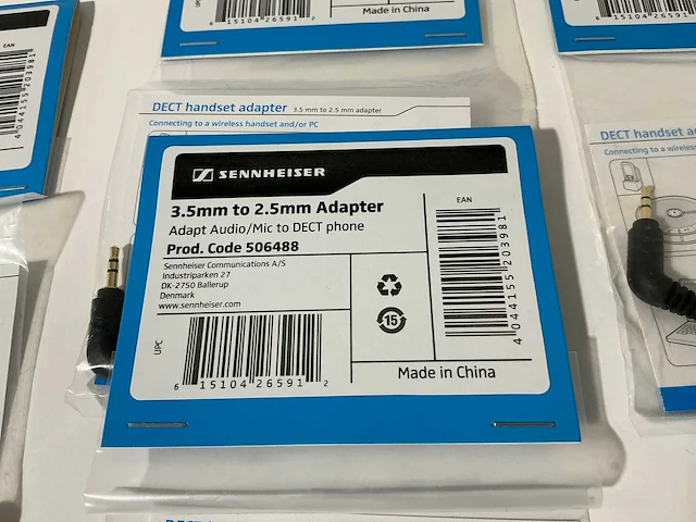 Epos 506488 kabel adapter 3.5mm/2.5mm (27x) - afbeelding 2 van  3