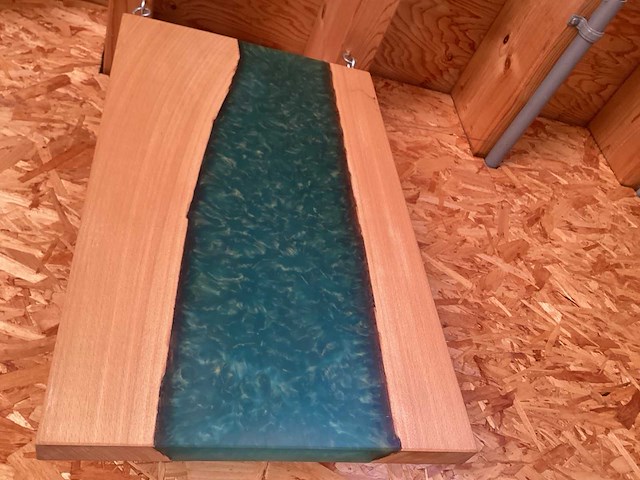 Epoxy met beuken - 86x40x3,5cm - woodart - afbeelding 2 van  2
