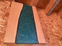 Epoxy met beuken - 86x40x3,5cm - woodart - afbeelding 2 van  2