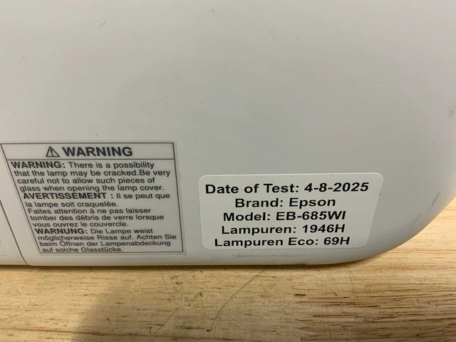 Epson eb-685wi beamer (2x) - afbeelding 3 van  4