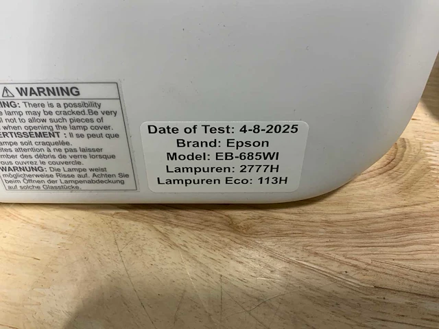 Epson eb-685wi beamer (3x) - afbeelding 2 van  10