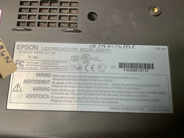 Epson emp-61 projector lcd - afbeelding 6 van  6