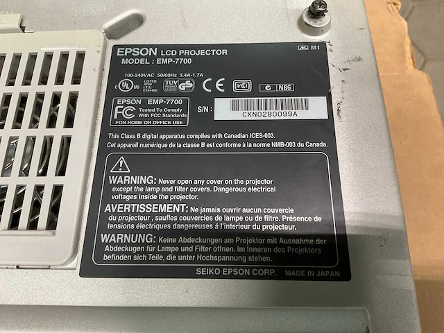 Epson emp-7700 power lite projector lcd - afbeelding 7 van  7
