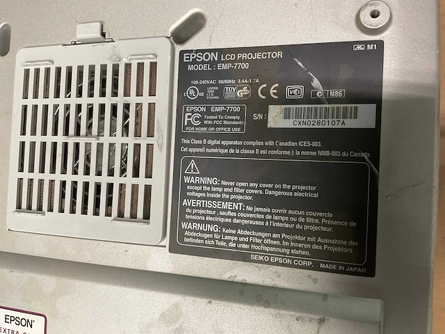 Epson emp-7700 power lite projector lcd - afbeelding 6 van  6
