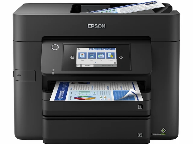 Epson workforce pro wf4830dtwf 4 i n1 multifunctioneel inkjetapparaat voor zakelijk gebruik printer scanner kopieerapparaat fax zwart - afbeelding 1 van  5