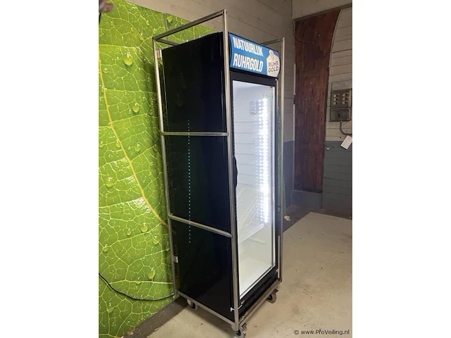 Equisit mobiele horeca display koelkast v.v. lichtbak - 70x70x216cm - afbeelding 2 van  8
