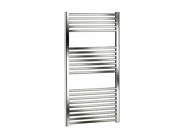 Ercos handdoekwarmer voor badkamer modern staal verchroomd breedte 600 cm hoogte 1120 cm - afbeelding 1 van  4