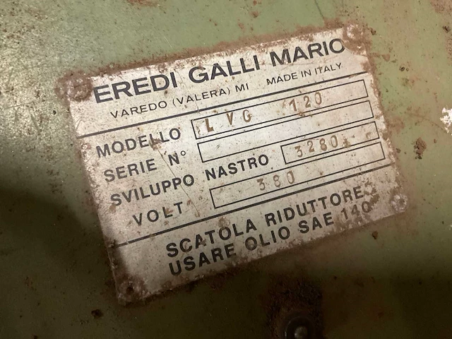 Erdi galli mario lvg120 bandschuurmachine - afbeelding 4 van  4