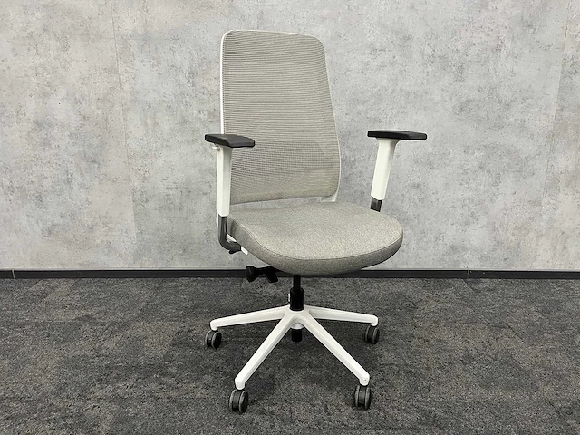 Ergonomische bureaustoel beige/wit - afbeelding 1 van  11