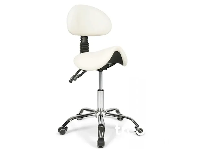 Ergonomische zadelkruk met rugleuning - afbeelding 1 van  5