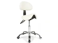 Ergonomische zadelkruk met rugleuning