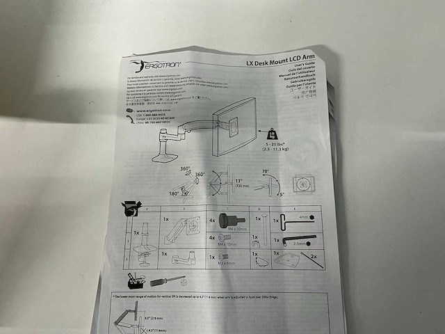 Ergotron - lx desk mount lcd arm - monitor arm - afbeelding 2 van  2