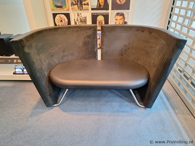 Erik jørgensen design bank - leer - 155x100x85cm - afbeelding 2 van  8