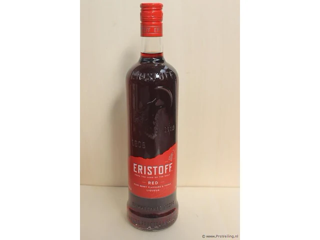 Eristoff red vodka - 1 liter - winkelverkoopprijs € 15.95 - afbeelding 1 van  3