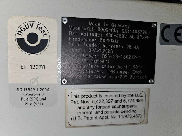 Ermaksan ipg - fibermak momentum gen 2 - lasersnijmachine - 2014 - afbeelding 7 van  28