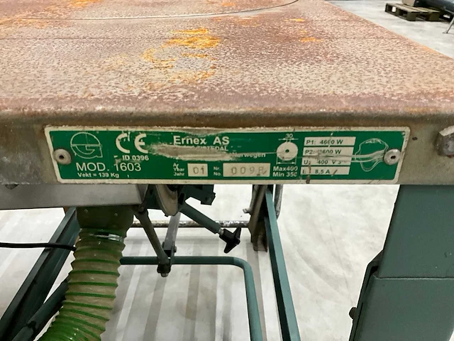 Ernex 1603 tafelcirkelzaagmachine - afbeelding 8 van  8