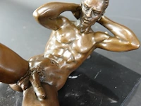 Erotisch bronzen mannelijk naakt - afbeelding 4 van  5