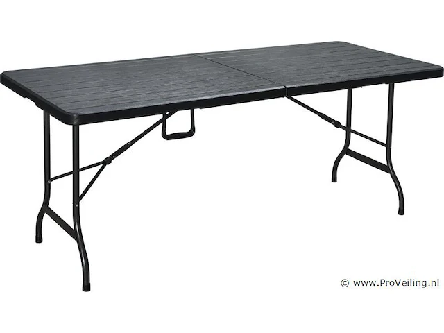 Erro vouwtafel 180cm zwart - houtlook - afbeelding 1 van  2