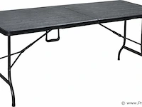 Erro vouwtafel 180cm zwart - houtlook - afbeelding 1 van  2