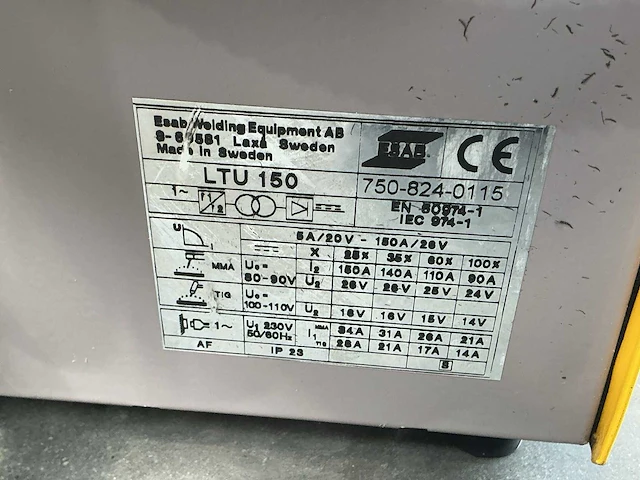 Esab handy tig 150 lasapparaat - afbeelding 6 van  6