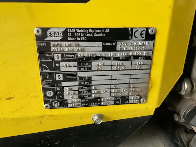 Esab khm 190 ys lasgeneratorn stroomgenerator - afbeelding 14 van  18