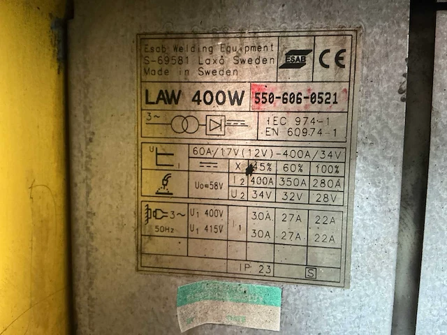 Esab law 400w lasapparaat - afbeelding 7 van  7