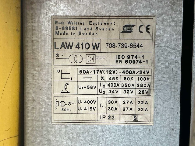 Esab law 410w lasapparaat - afbeelding 7 van  7