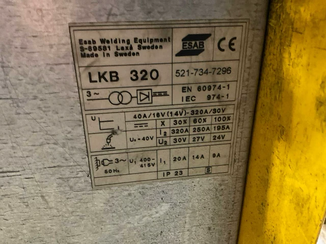 Esab lkb 320 mig lasapparaat - afbeelding 6 van  7
