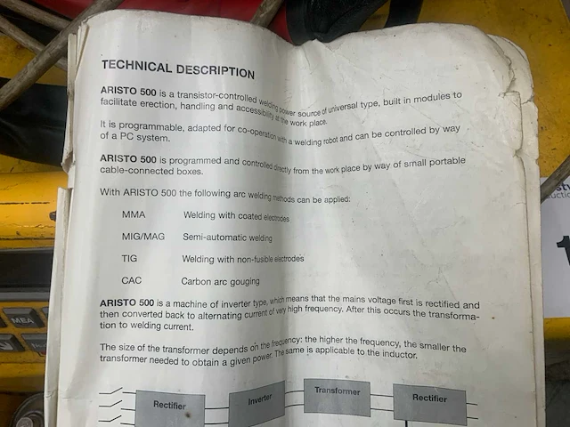 Esab luc 500 mig/mg / tig / mma lasmachine - afbeelding 3 van  12